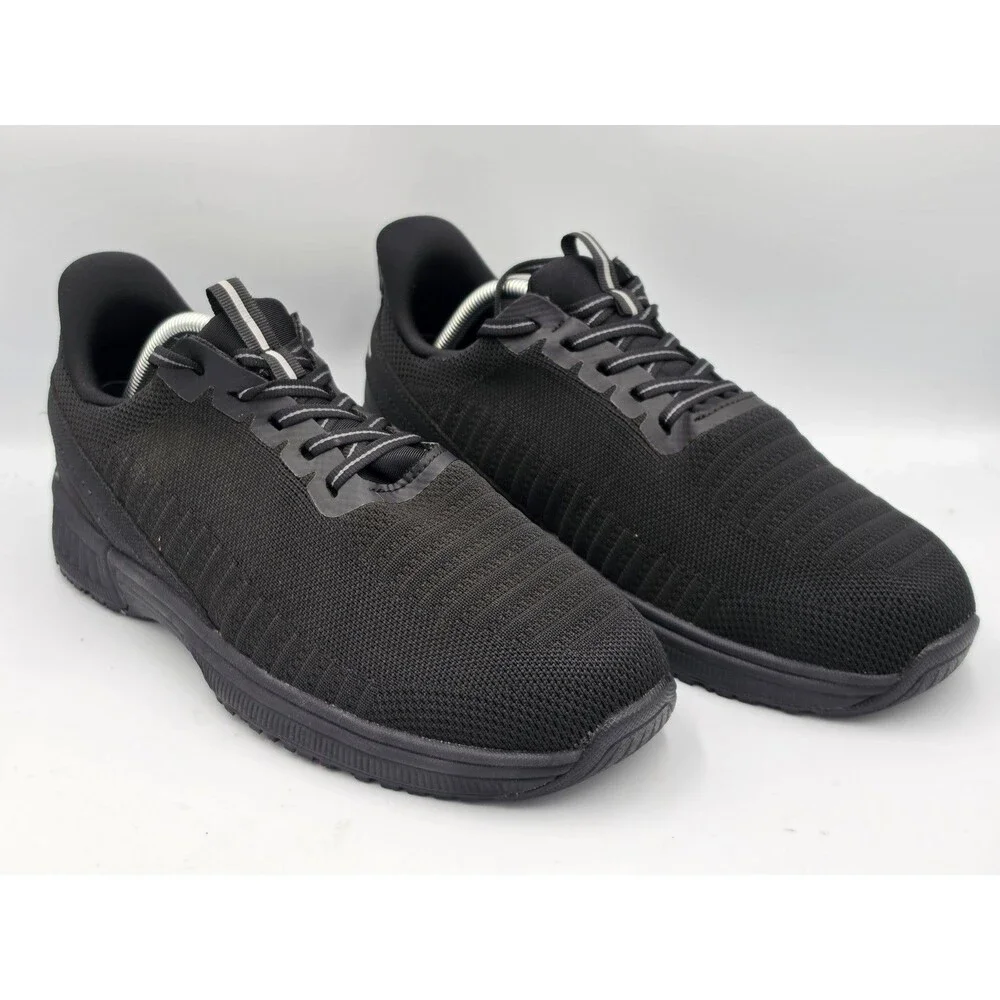 Orthofeet Yari Men’s Walking Shoes Black Grey Size 9 EE Wide Diabetic Comfort